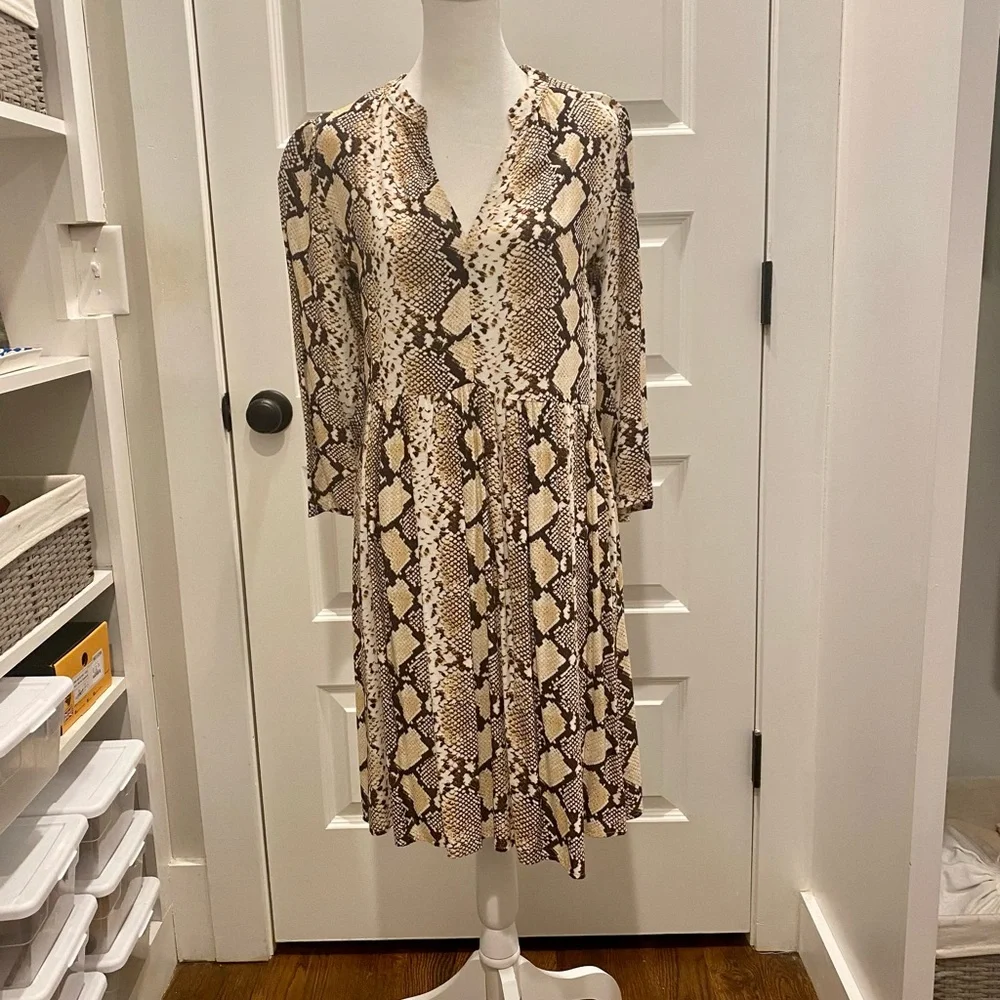 Maeve Snakeprint Skater Dress - Picture 1 of 3